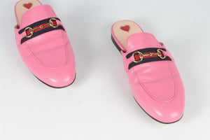 GUCCI PINK HORSEBIT LEATHER MULES EU 39 UK 6 US 9