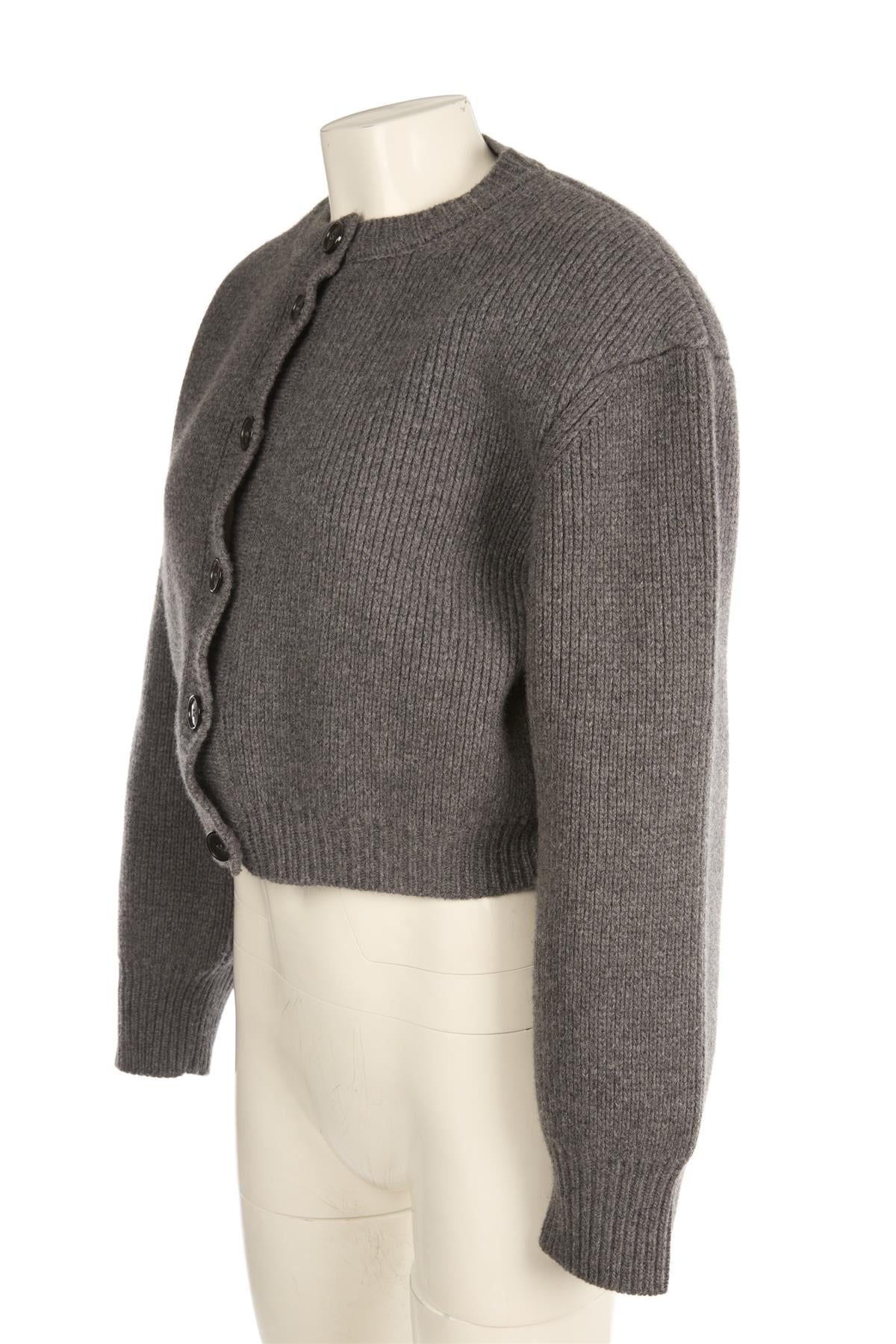 RÓHE GREY WOOL CARDIGAN FR 36 UK 8