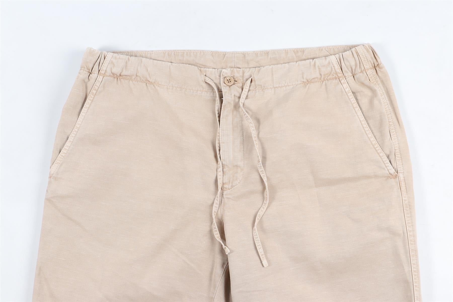 LORO PIANA BEIGE MEN'S COTTON SHORTS LARGE