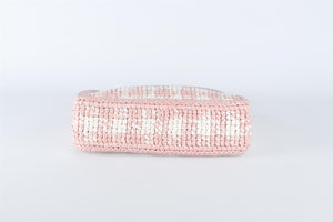 PRADA PINK RE-EDITION 2000 SMALL RAFFIA SHOULDER BAG