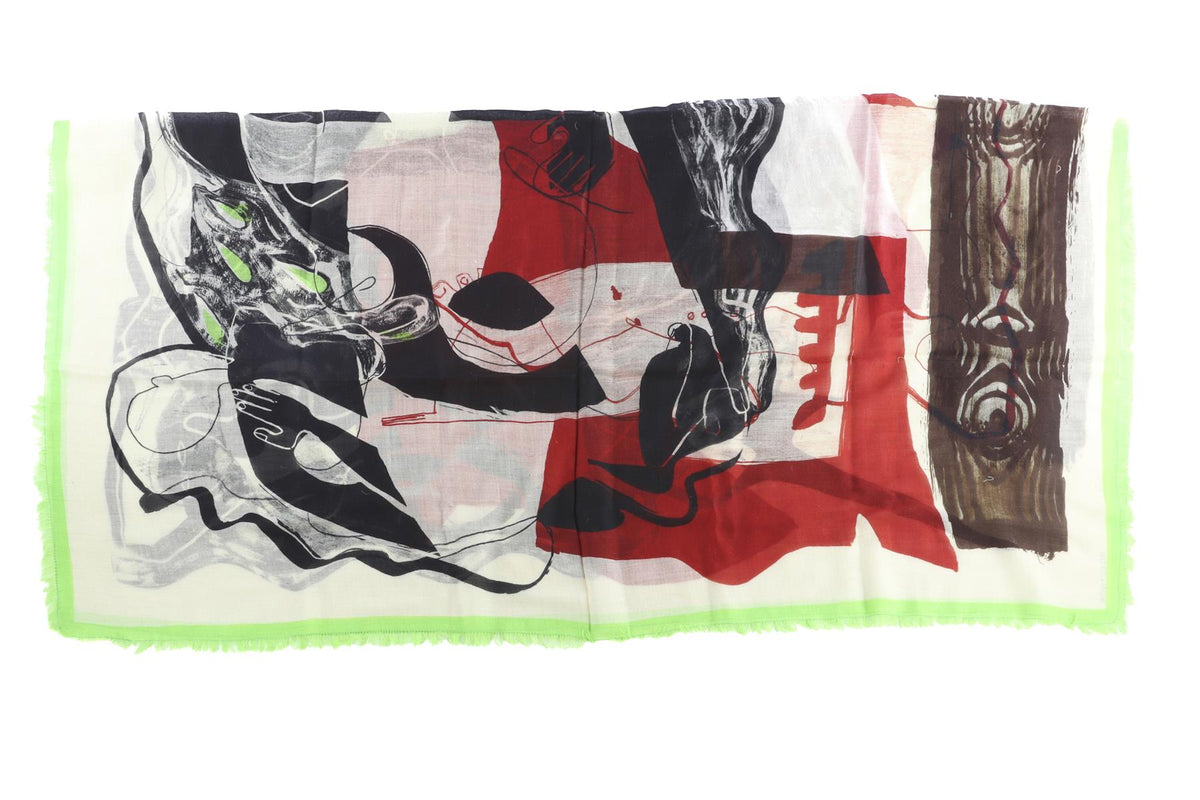 ROKSANDA GREEN SILK SCARF