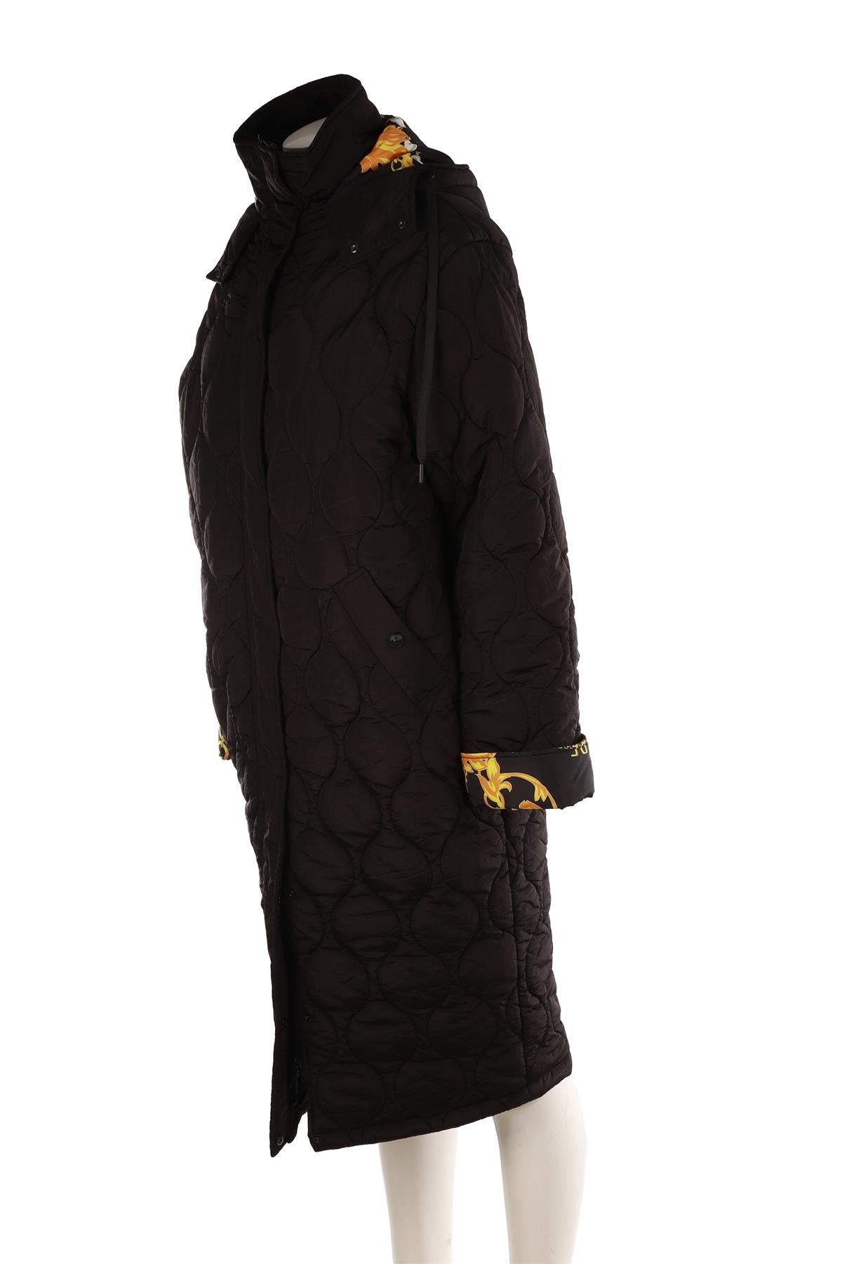 VERSACE JEANS COUTURE BLACK PADDED SHELL COAT IT 38 UK 6