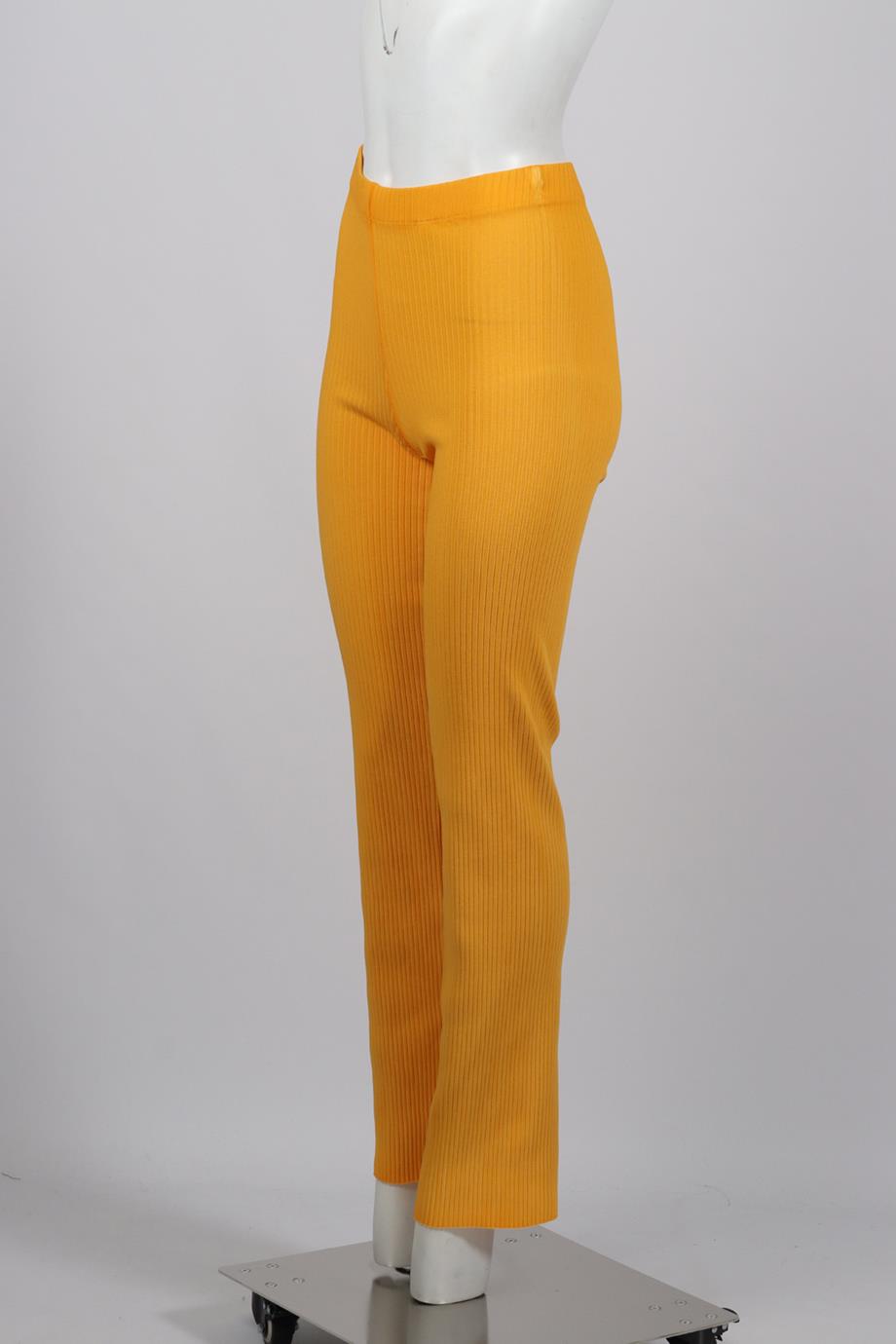COTTON CITIZEN RIBBED COTTON BLEND FLARED PANTS XSMALL