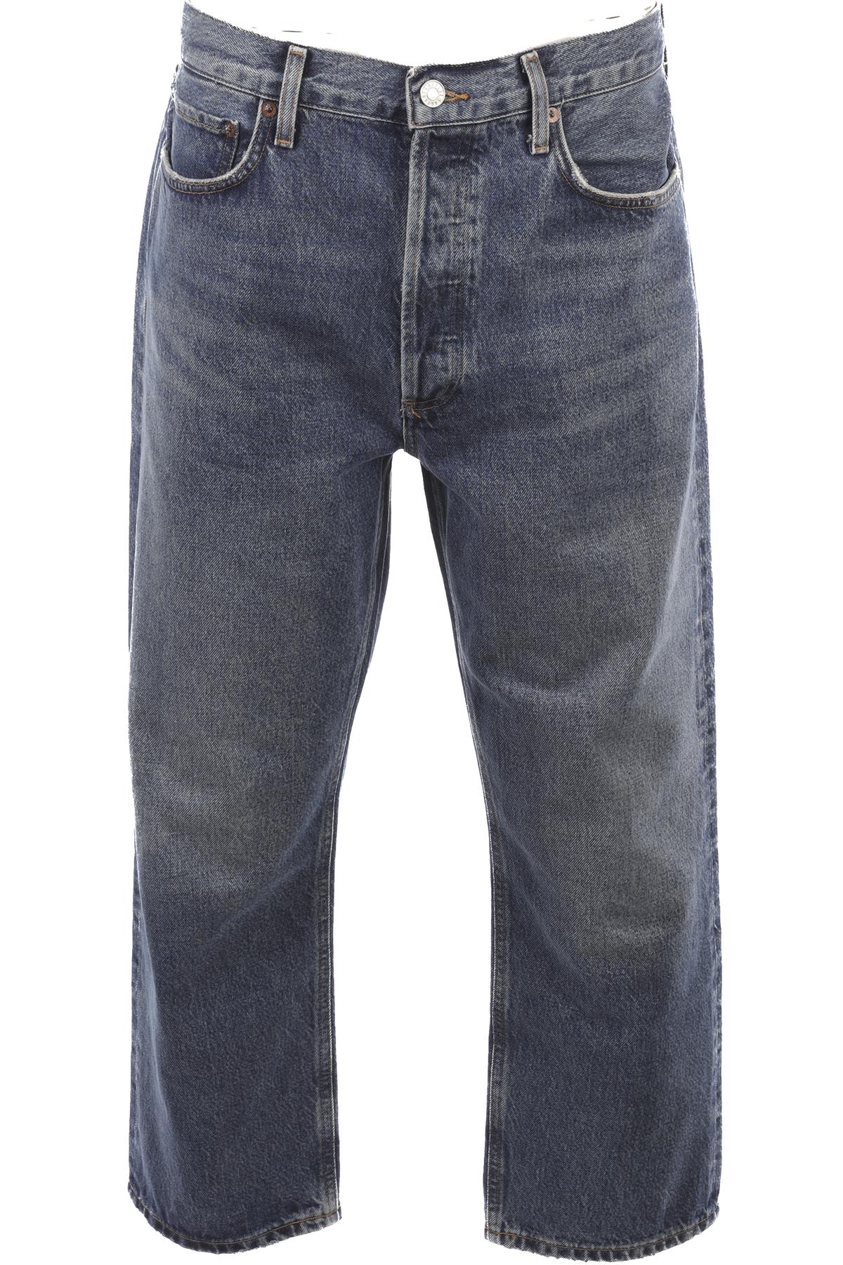 AGOLDE BLUE HIGH RISE STRAIGHT LEG JEANS W30