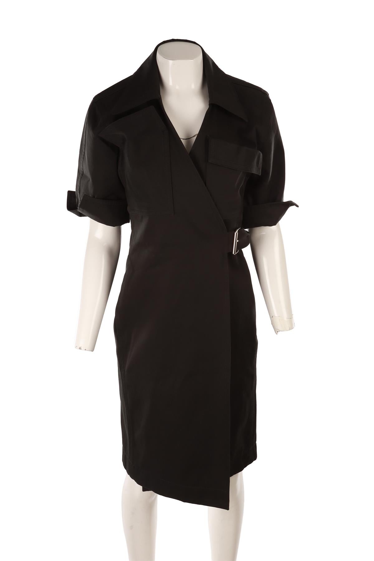 BOTTEGA VENETA GREEN COTTON MIDI DRESS IT 36 UK 4