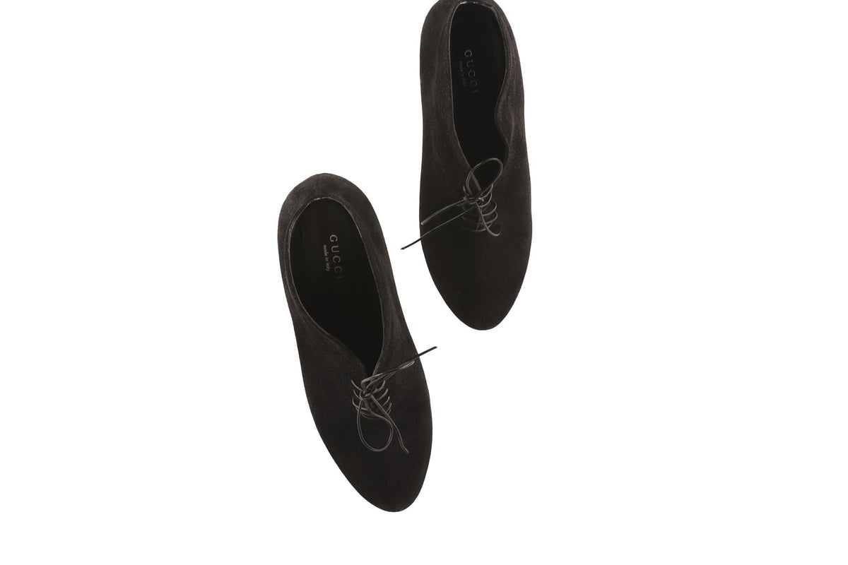 GUCCI BLACK SUEDE ANKLE BOOTS EU 38 UK 5 US 8