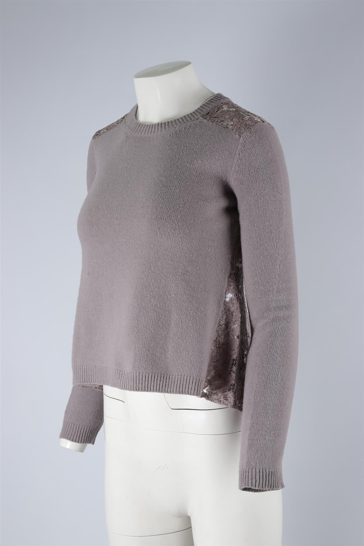 VALENTINO PURPLE WOOL SWEATER XSMALL