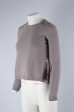 VALENTINO PURPLE WOOL SWEATER XSMALL