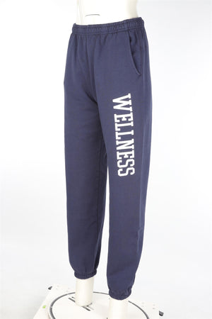 SPORTY & RICH NAVY COTTON TRACK PANTS LARGE