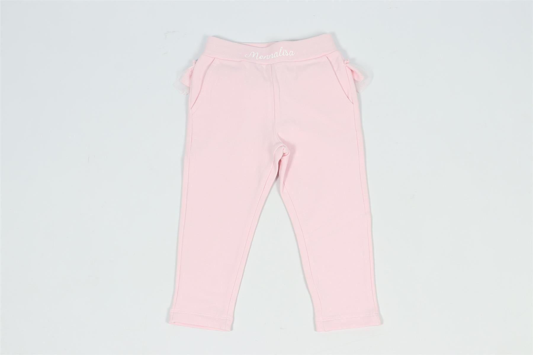 MONNALISA PINK BABY GIRLS COTTON PANTS 18 MONTHS