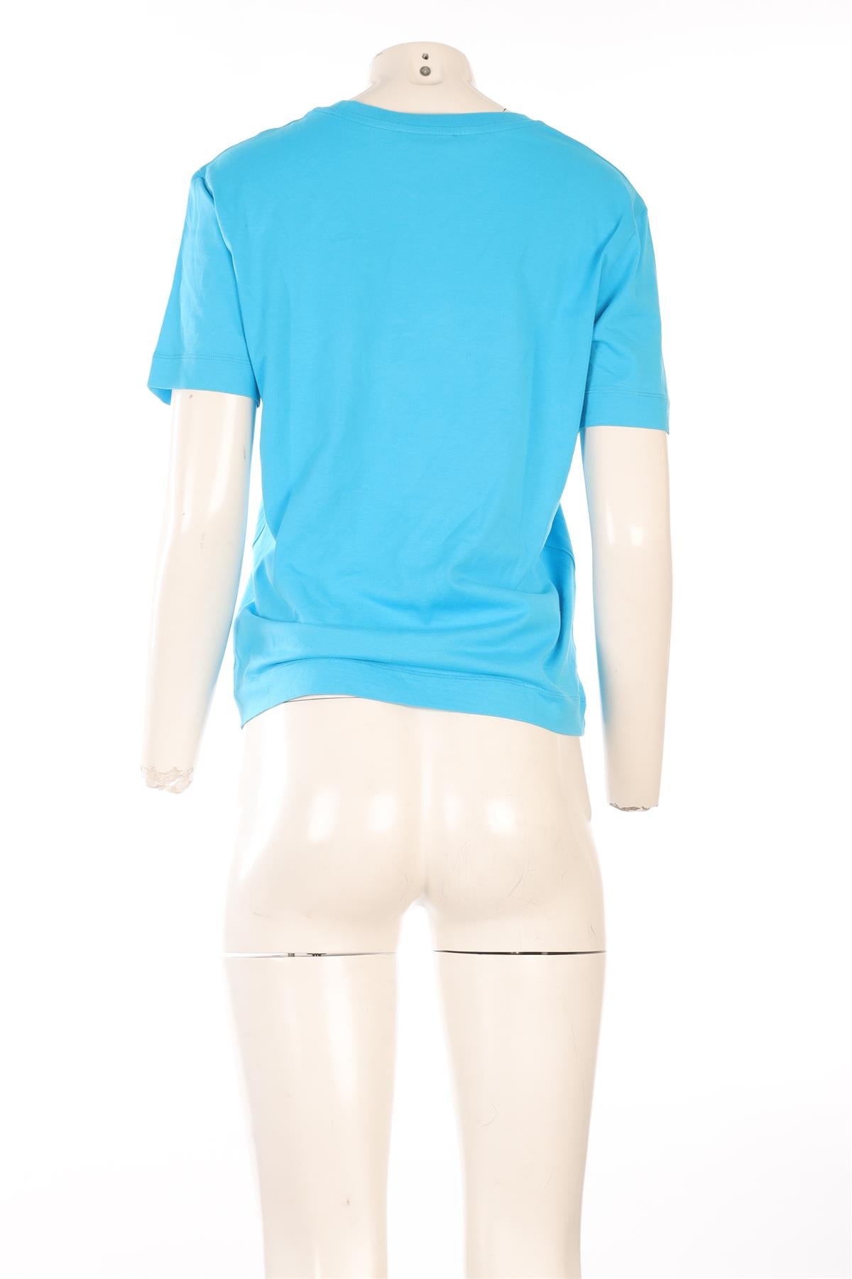 EMILIO PUCCI BLUE COTTON T-SHIRT MEDIUM