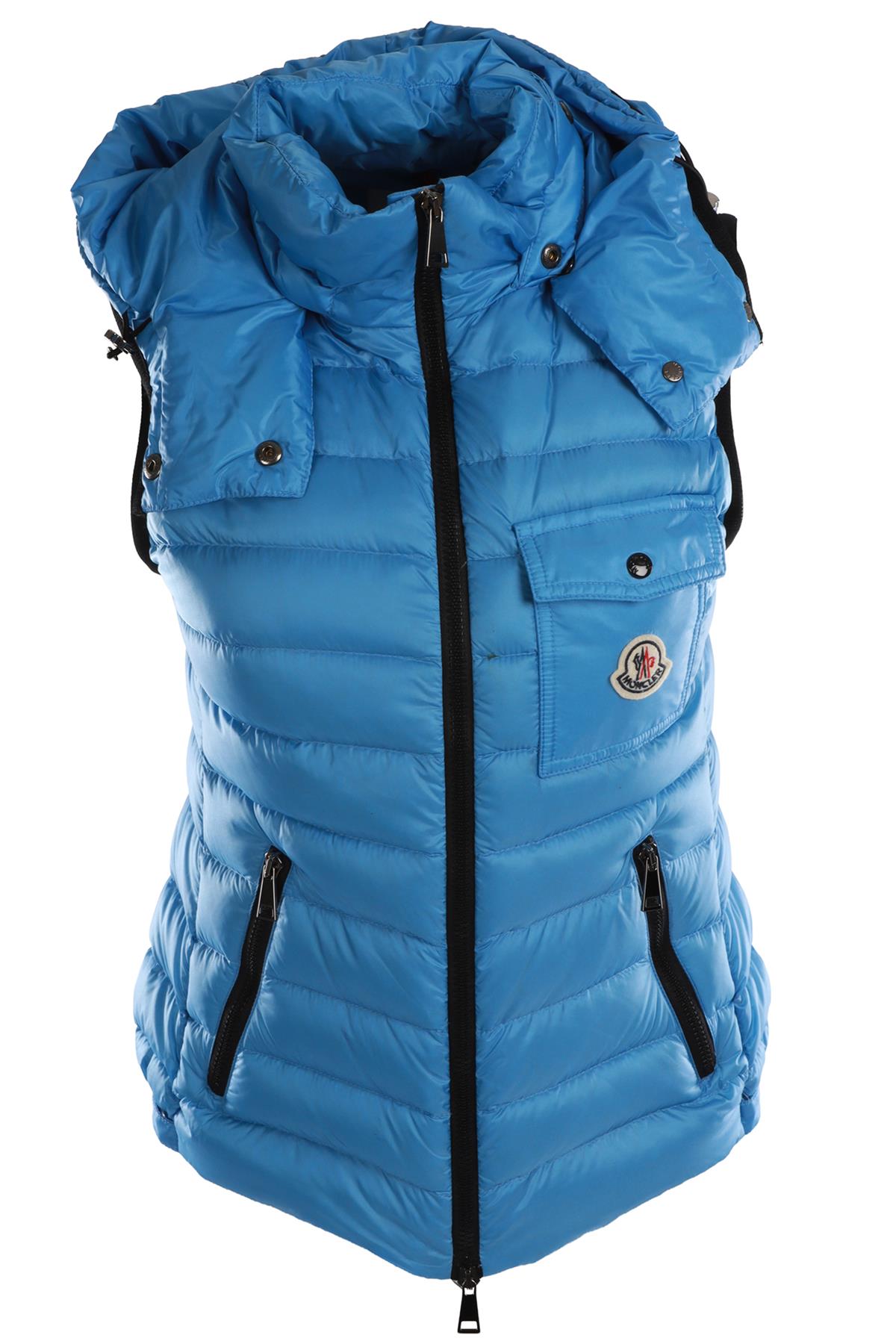 MONCLER BLUE PADDED DOWN GILET 0 UK 8