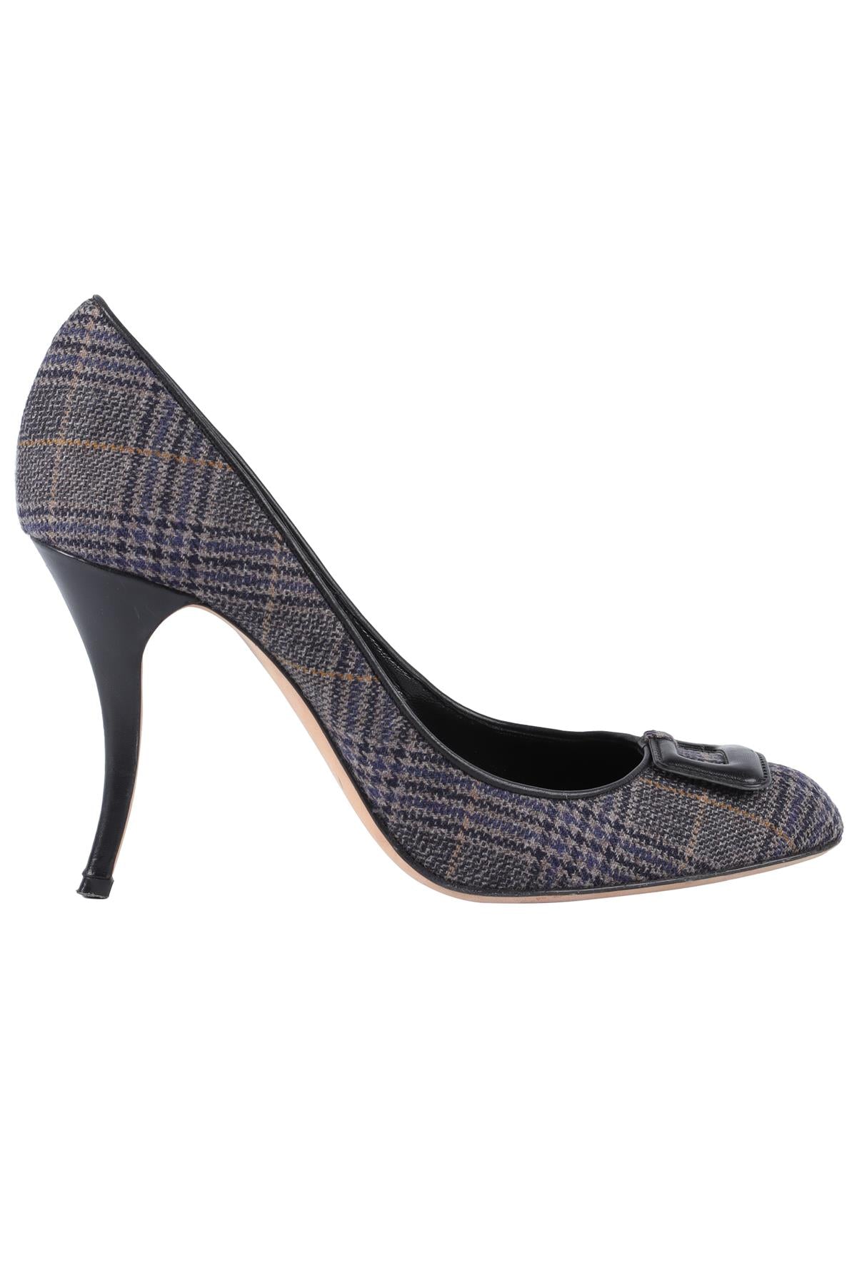 MANOLO BLAHNIK GREY WOOL PUMPS EU 38 UK 5 US 8