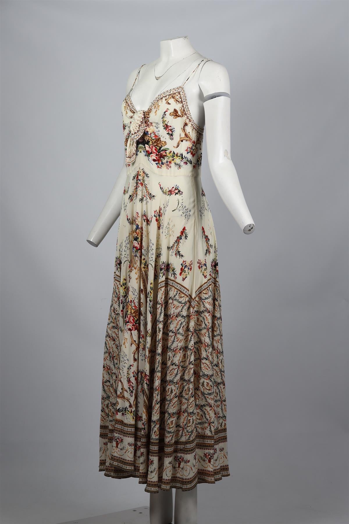 CAMILLA CRYSTAL AND SILK MAXI DRESS MEDIUM