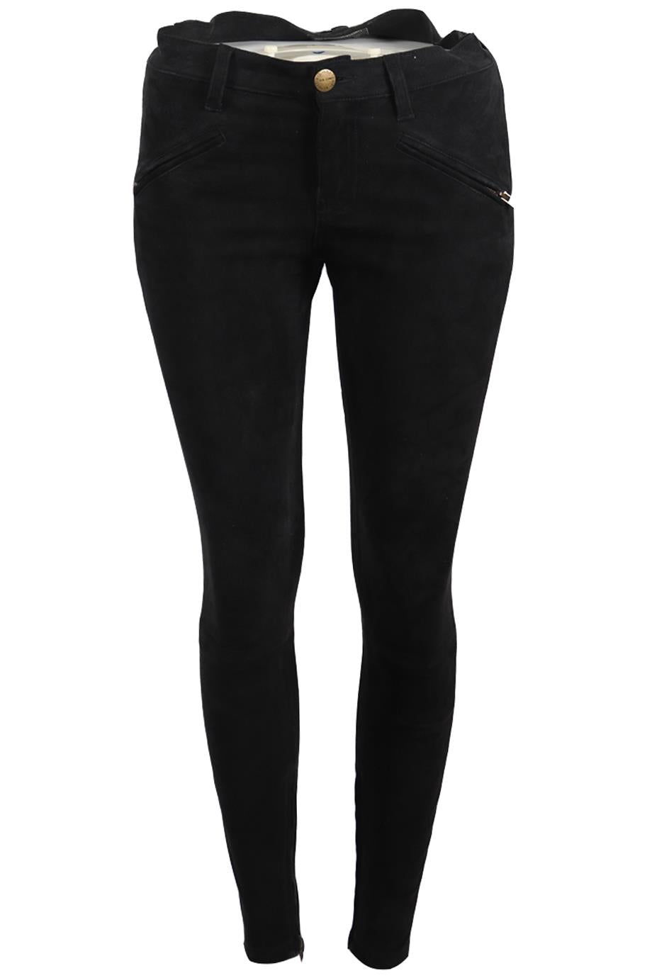 CURRENT/ELLIOTT SUEDE SKINNY PANTS W27 UK 8-10