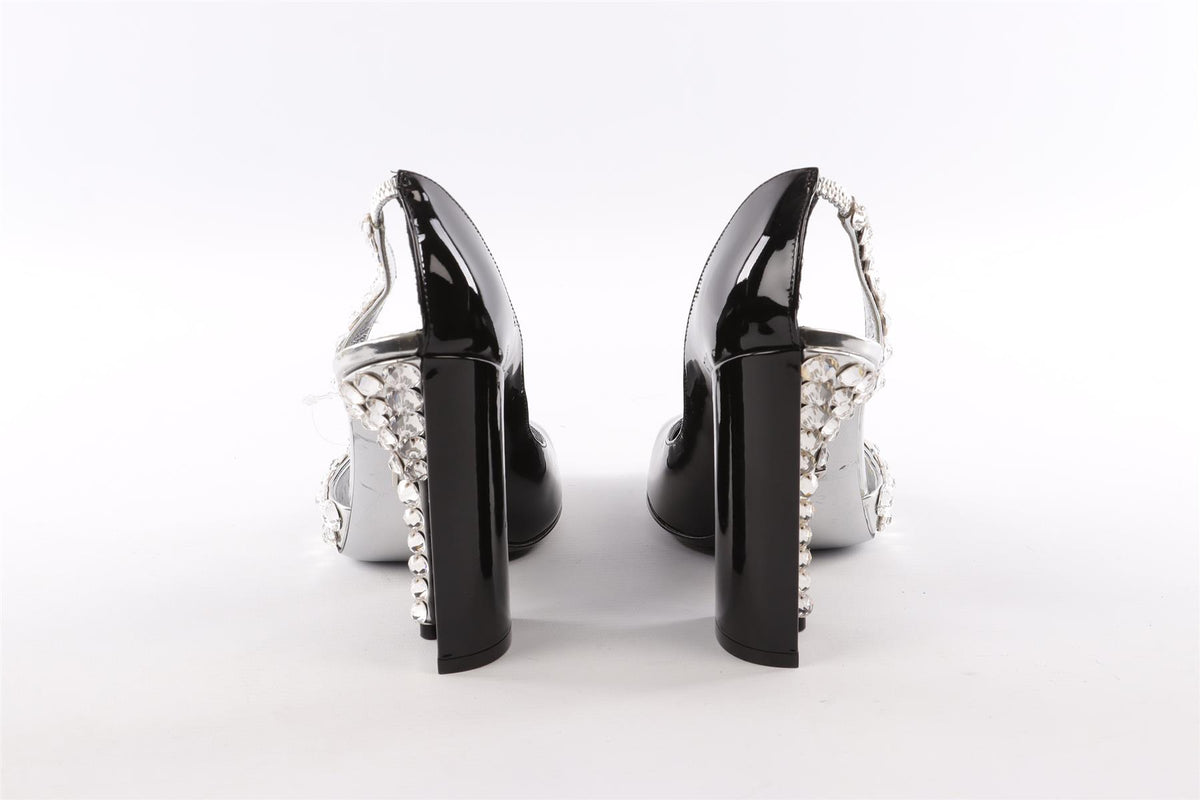 DOLCE & GABBANA BLACK LEATHER PUMPS EU 38.5 UK 5.5 US 8.5