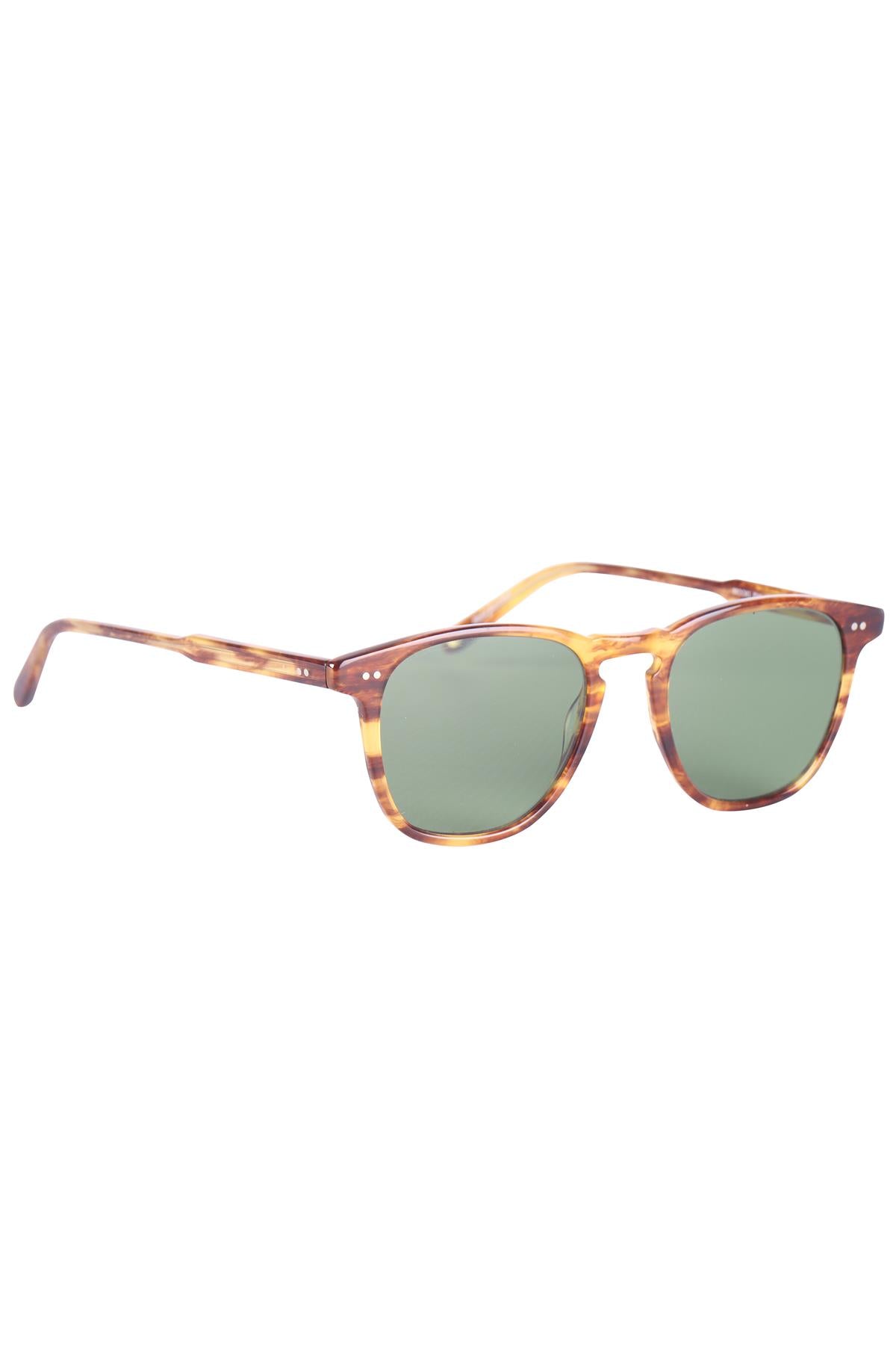 GARRETT LEIGHT BROWN SQUARE FRAME ACETATE SUNGLASSES