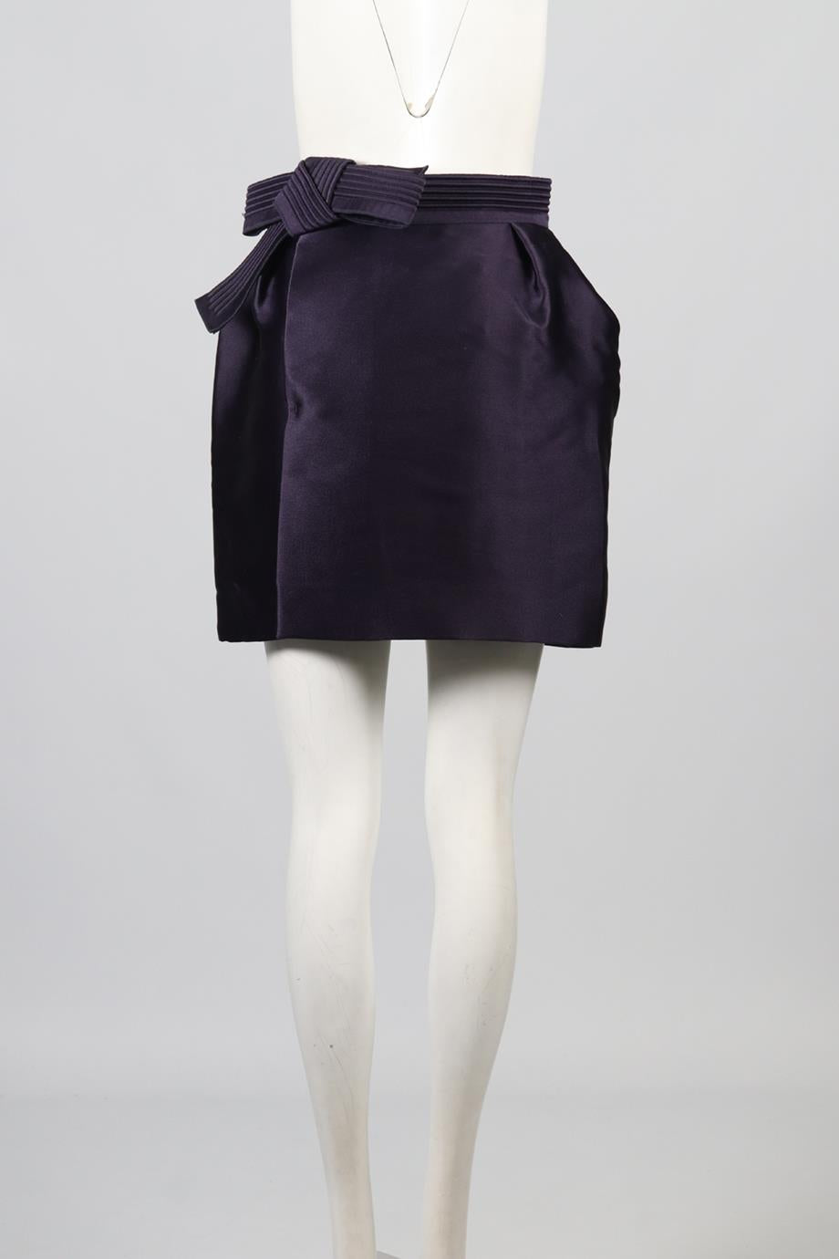 LANVIN SILK BLEND MINI SKIRT FR 36 UK 8