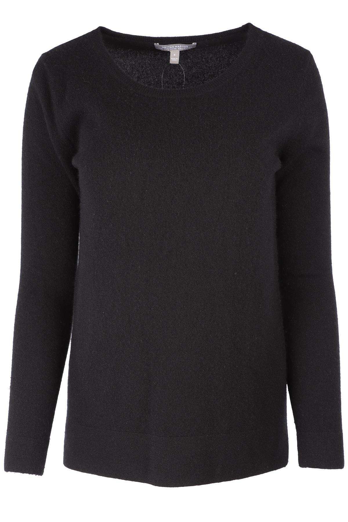 NEIMAN MARCUS BLACK CASHMERE SWEATER SMALL