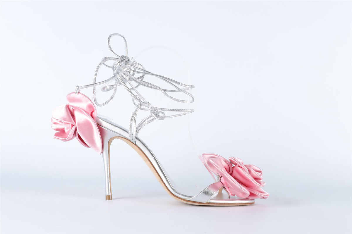 MAGDA BUTRYM SILVER LEATHER SANDALS EU 37.5 UK 4.5 US 7.5