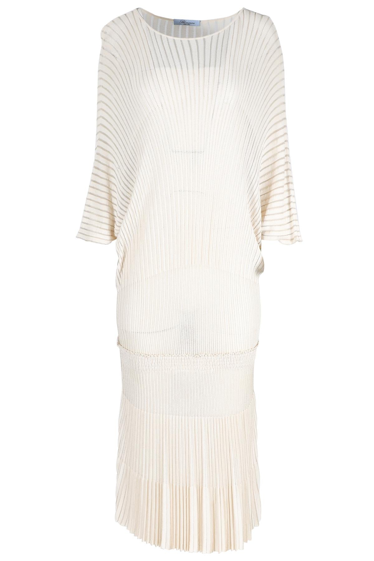 BLUMARINE CREAM KNIT MAXI DRESS IT 38 UK 6