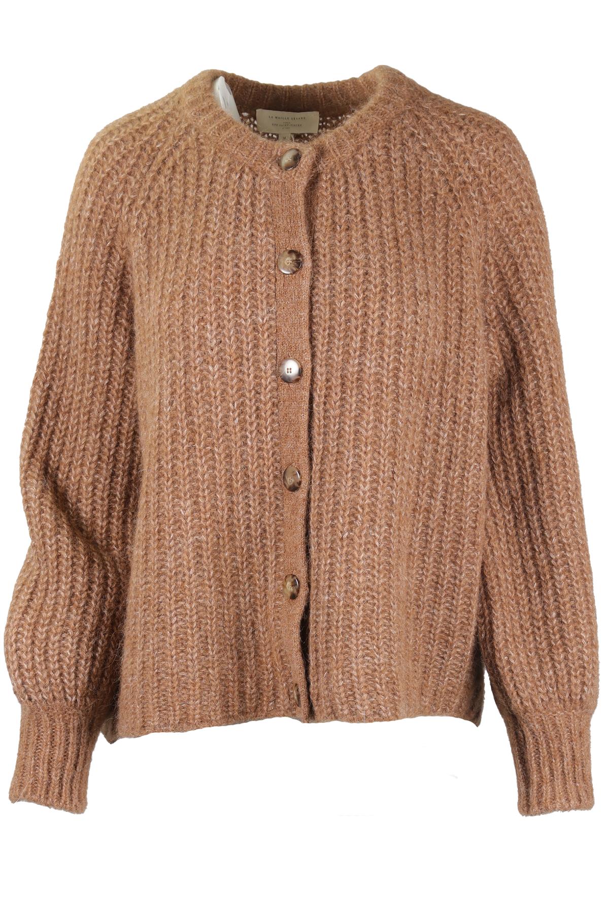 SEZANE BROWN ALPACA CARDIGAN MEDIUM