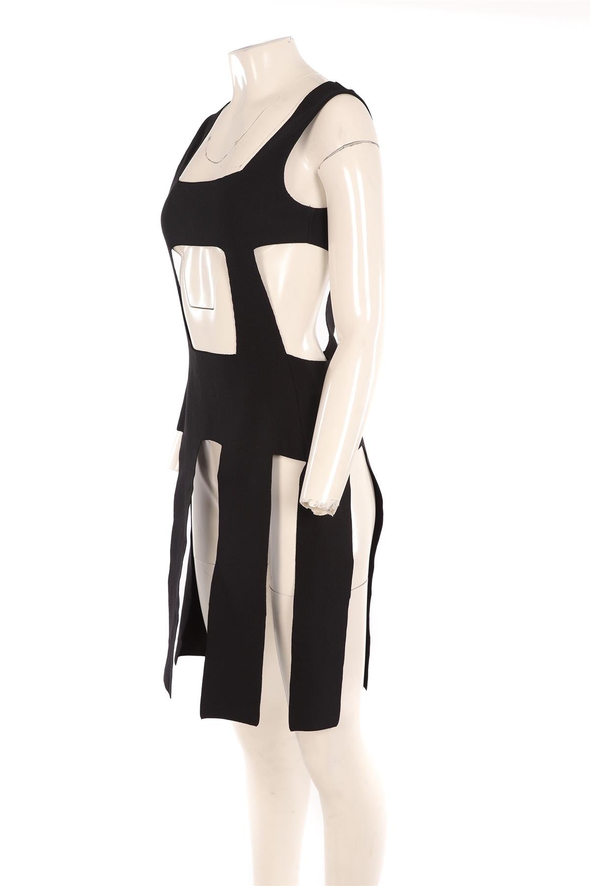 CHRISTIAN DIOR BLACK KNIT TOP FR 36 UK 8