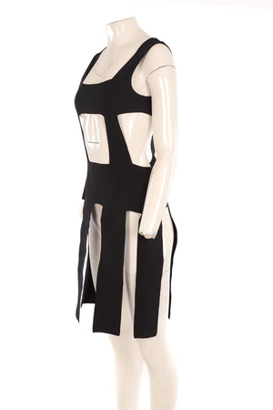 CHRISTIAN DIOR BLACK KNIT TOP FR 36 UK 8
