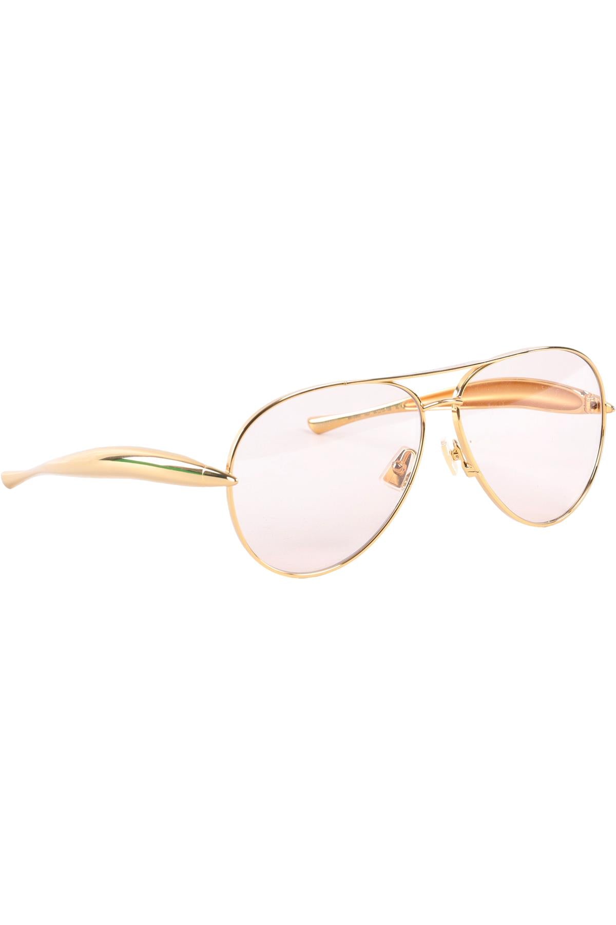 BOTTEGA VENETA GOLD FRAME SUNGLASSES