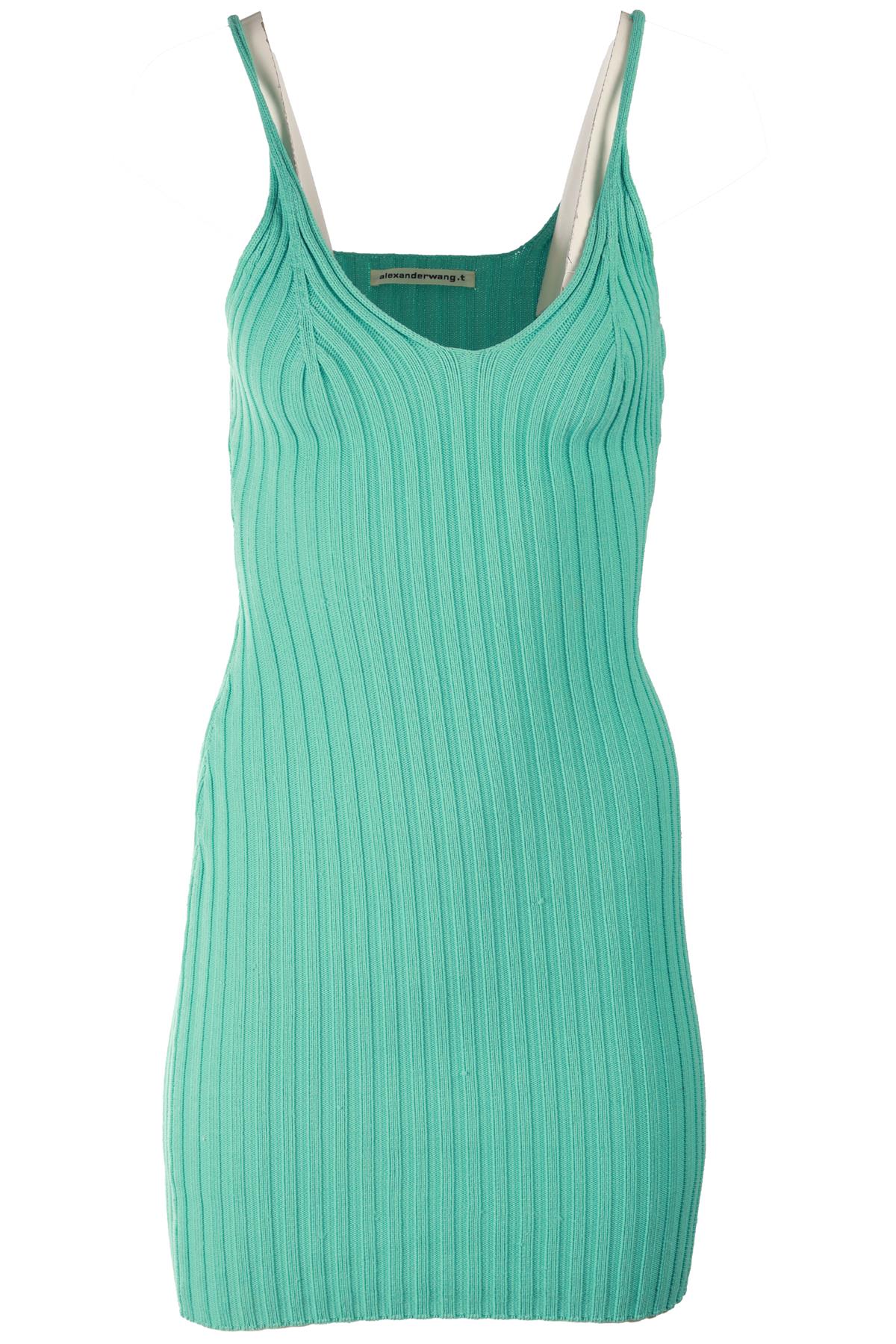 T BY ALEXANDER WANG BLUE KNIT MINI DRESS SMALL