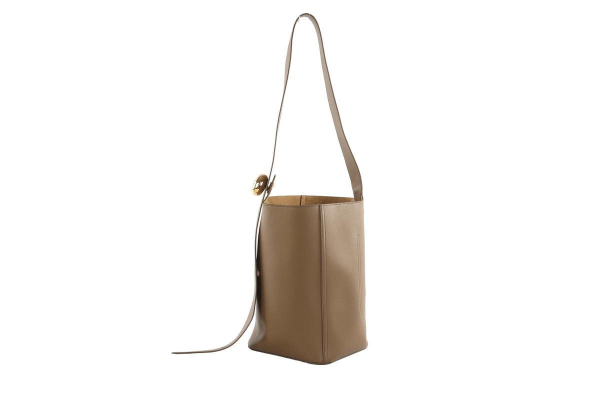 LOEWE BROWN PEBBLE MEDIUM LEATHER SHOULDER BAG