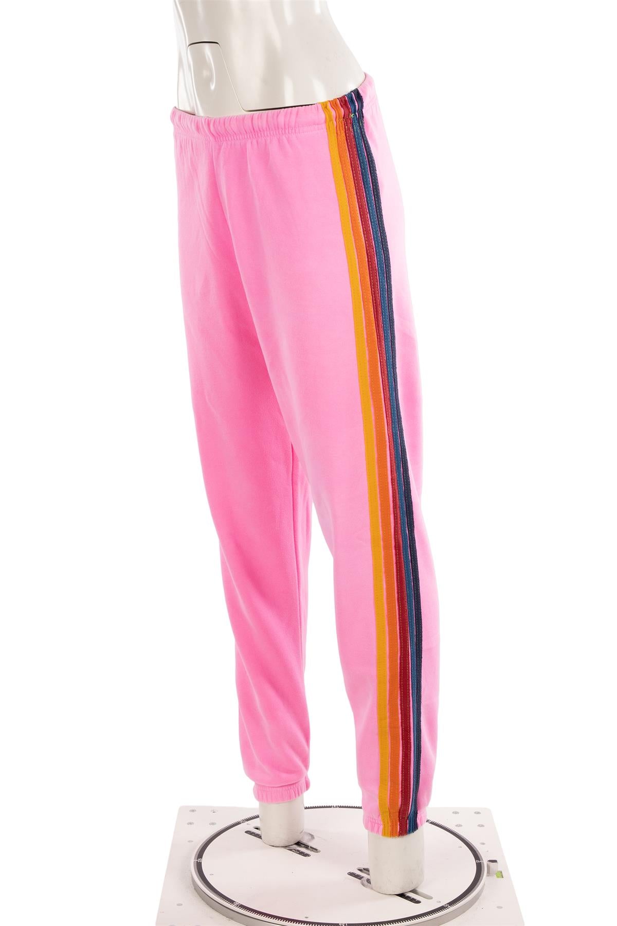 AVIATOR NATION PINK COTTON TRACK PANTS XSMALL