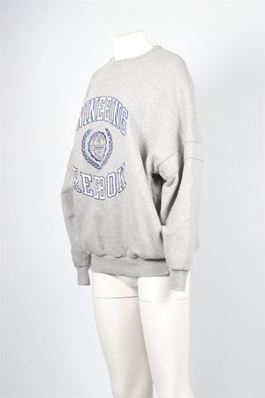 ANINE BING GREY COTTON SWEATSHIRT XSMALL