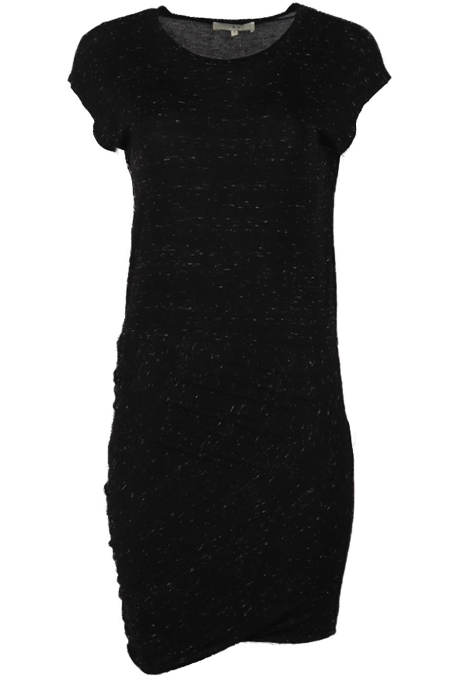IRO RUCHED COTTON JERSEY MINI DRESS SMALL