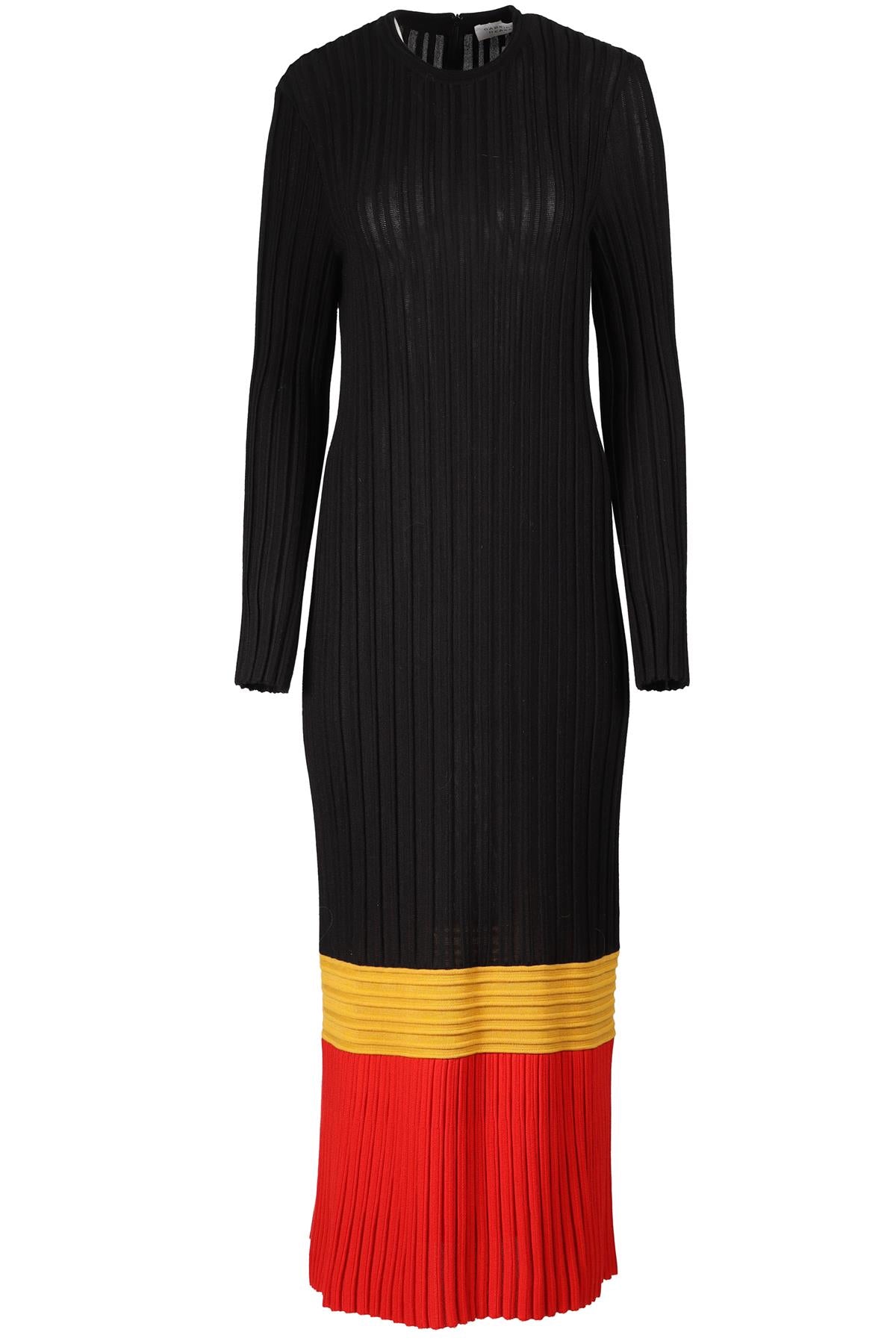 GABRIELA HEARST BLACK CASHMERE AND SILK BLEND MIDI DRESS LARGE