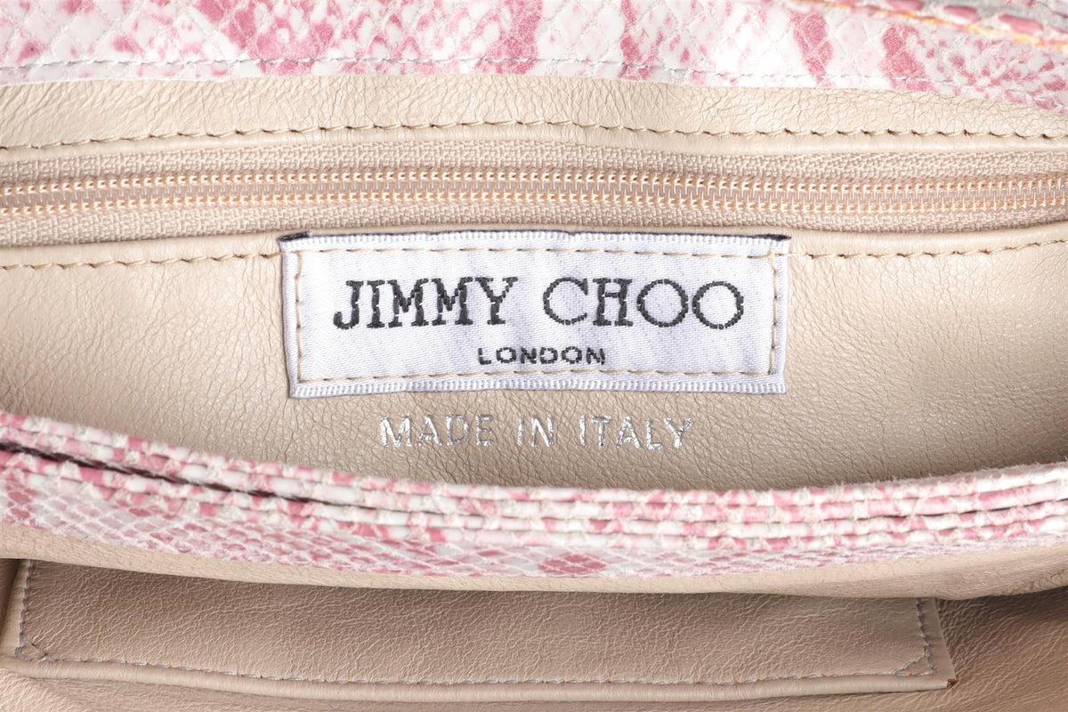 JIMMY CHOO PINK NUBUCK CLUTCH