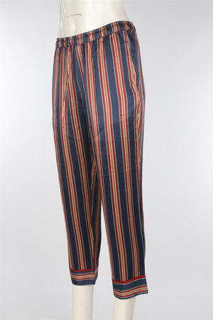 ASCENO MULTI SILK STRAIGHT LEG PANTS MEDIUM