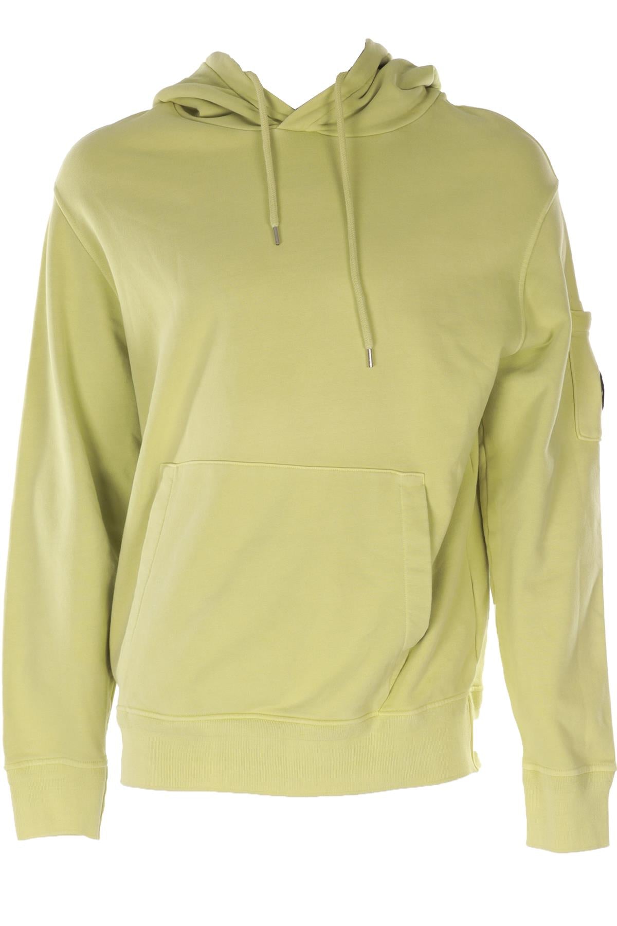 C.P. COMPANY GREEN MEN'S COTTON HOODIE LARGE