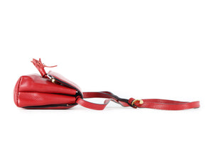 BOTTEGA VENETA RED LEATHER SHOULDER BAG