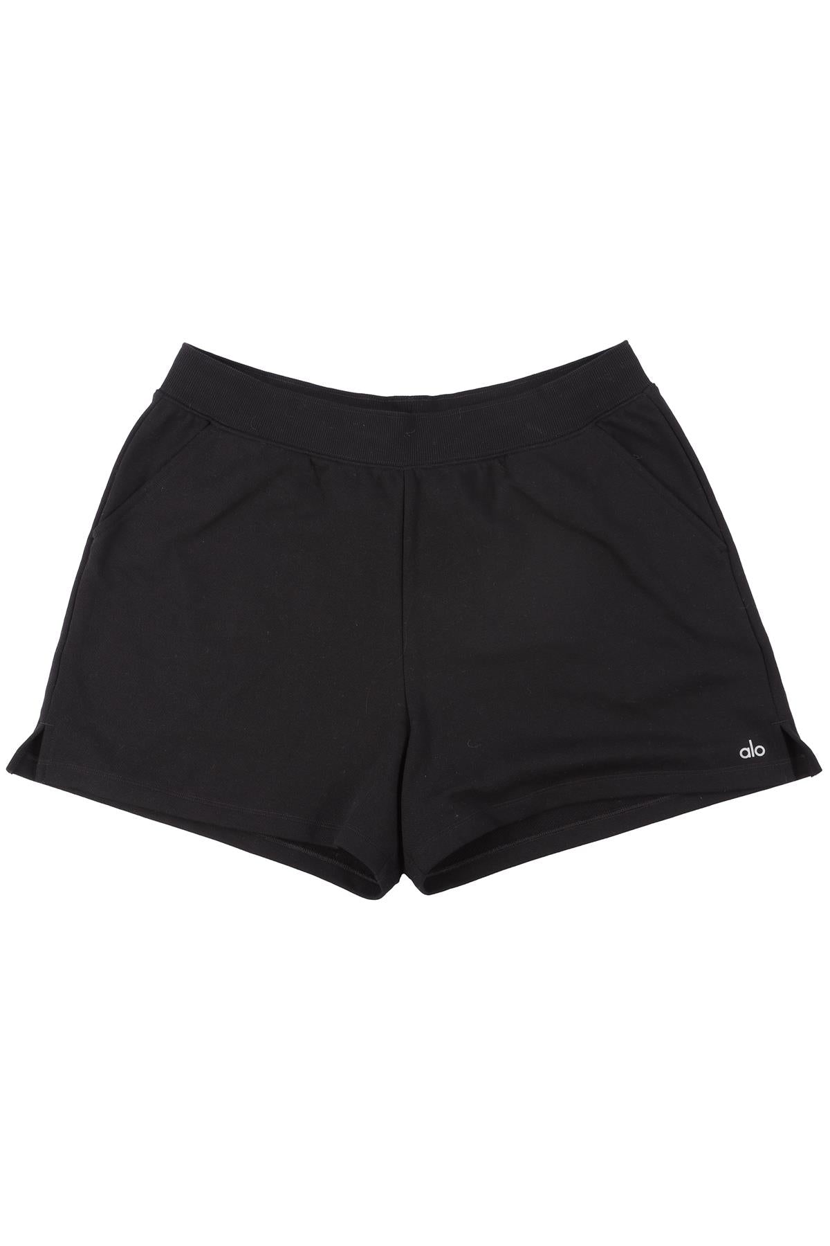 ALO YOGA BLACK COTTON SHORTS LARGE