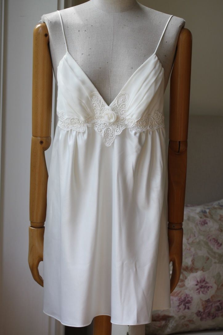 FLORA NIKROOZ DREAMTAKER CHEMISE AND ROBE SMALL/LARGE