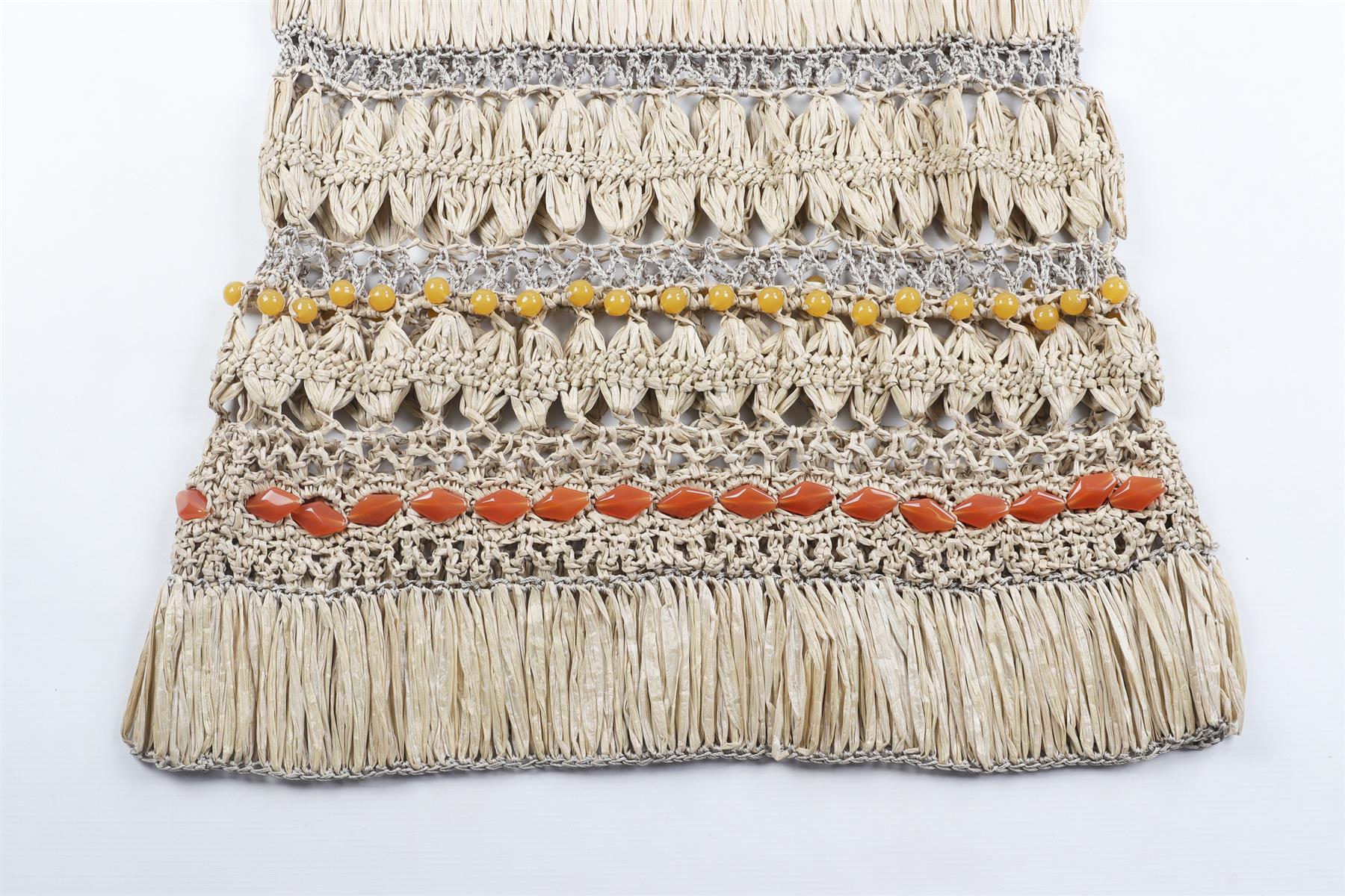 ALBERTA FERRETI BEIGE CROCHET MAXI DRESS UK 8