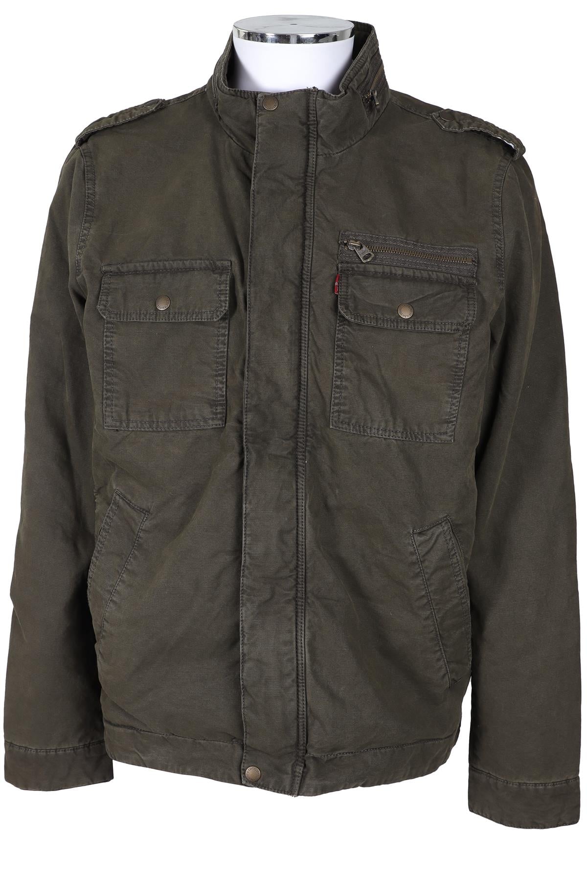 LEVI'S GREEN MEN'S COTTON JACKET LARGE