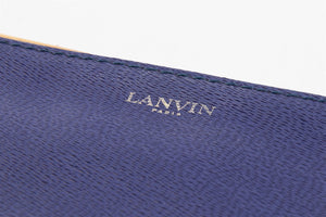 LANVIN BLUE LEATHER CLUTCH