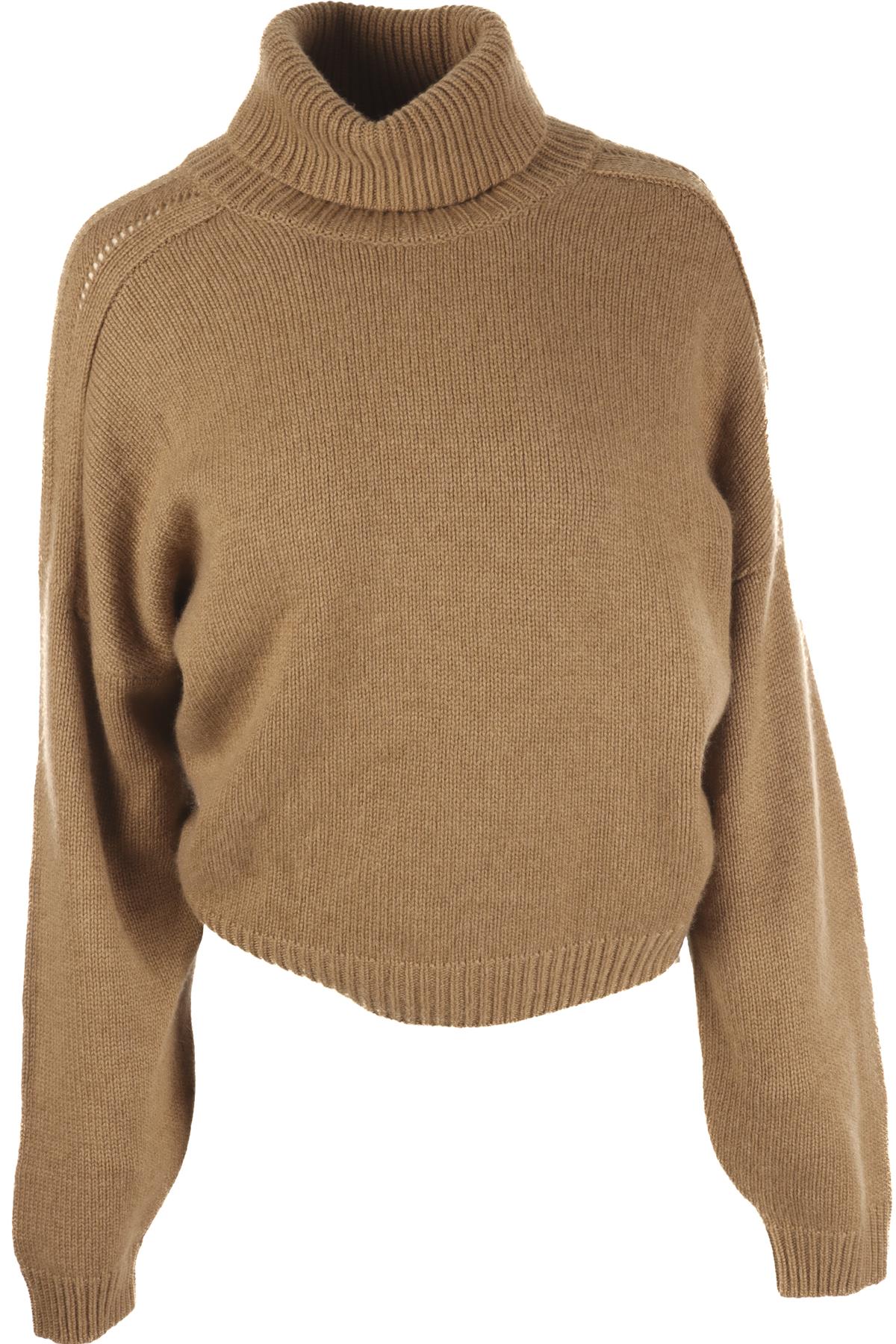 LE KASHA TAN CASHMERE SWEATER SMALL