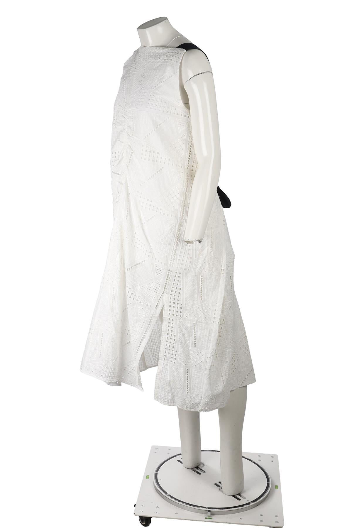 EUDON CHOI WHITE COTTON MAXI DRESS UK 6