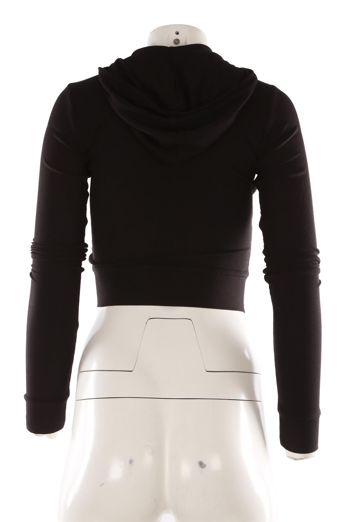 SKIMS BLACK COTTON HOODIE SMALL