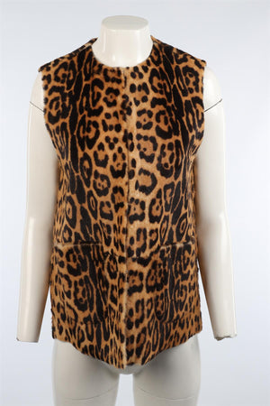 FURLING BY GIANI BROWN FUR GILET MEDIUM