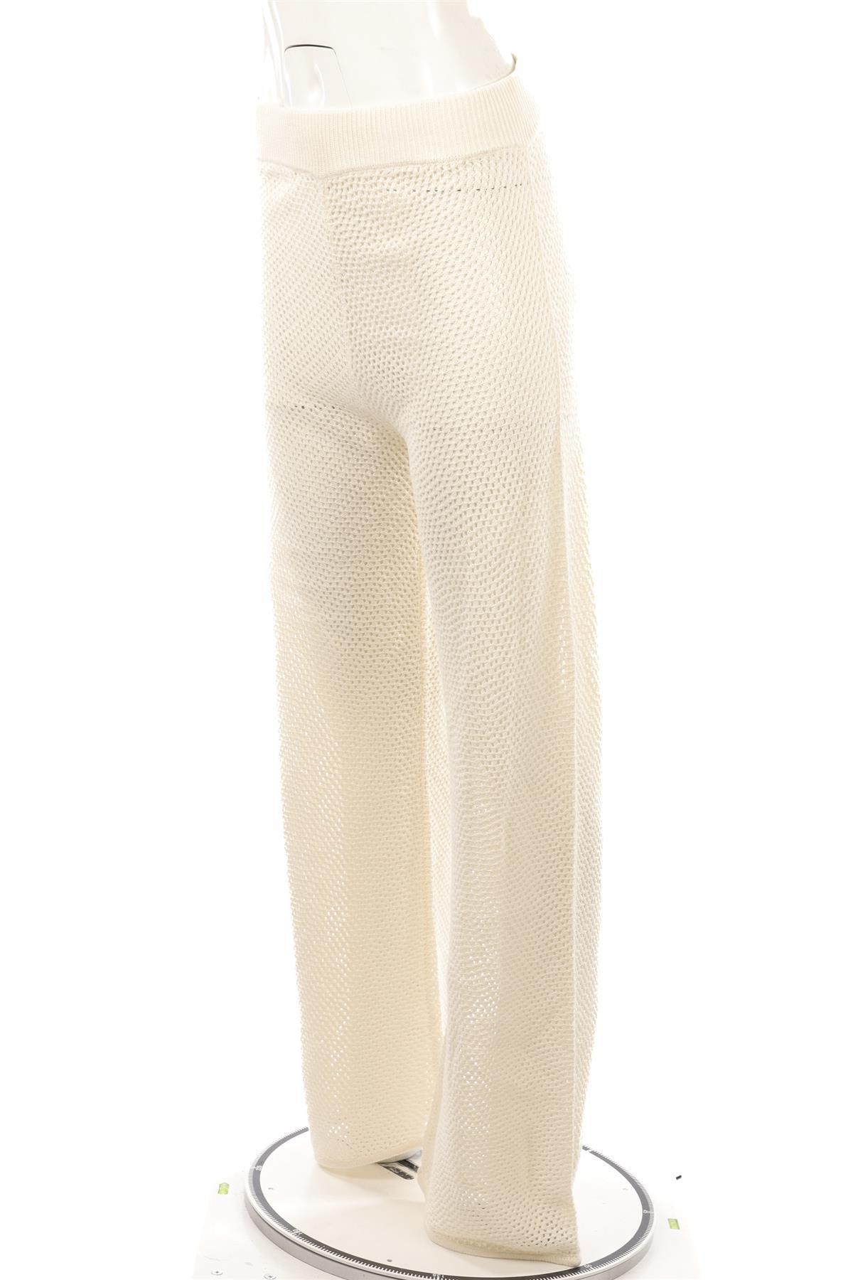 THE BANK IVORY CROCHET FLARED PANTS LARGE