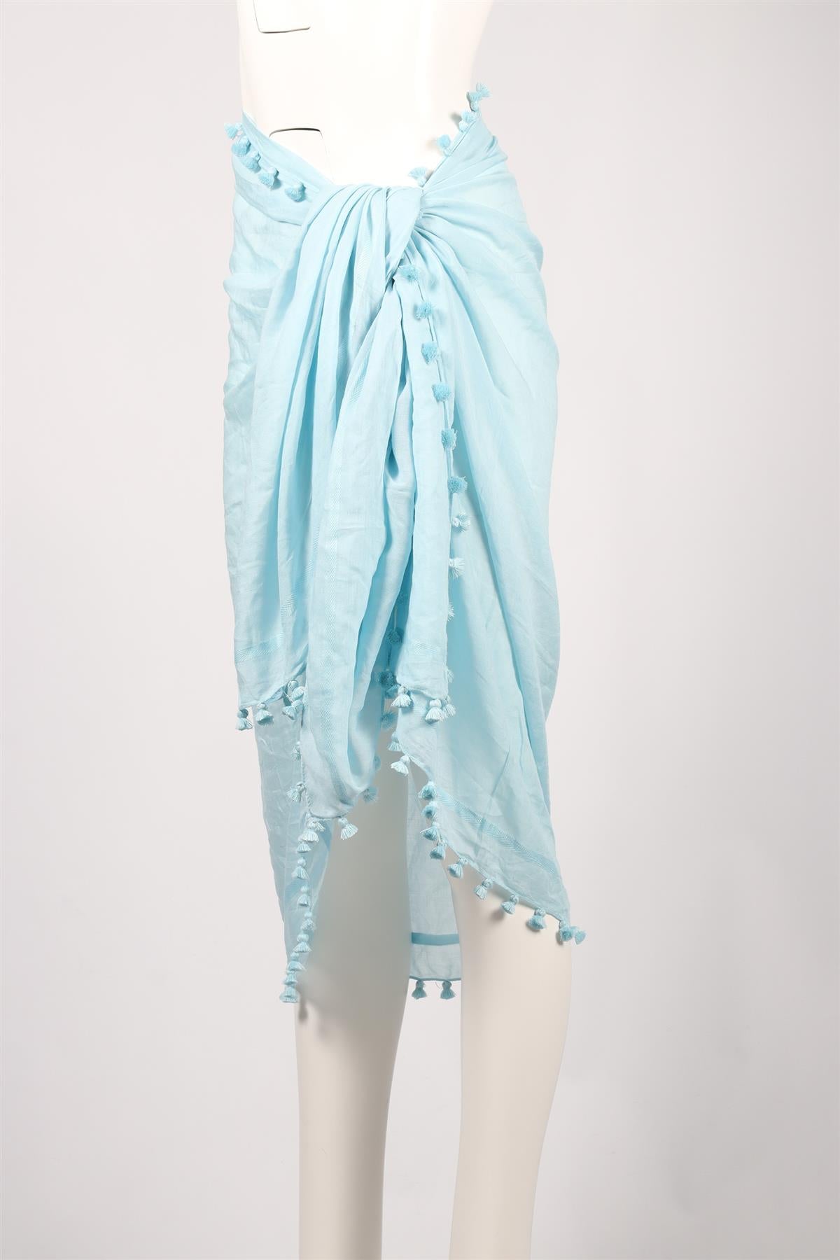 MELISSA ODABASH BLUE VOILE SARONG ONE SIZE